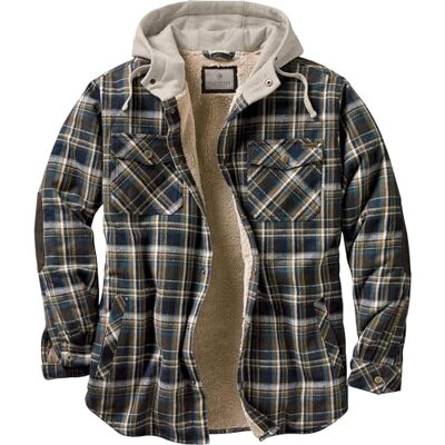 Legendary Whitetails Camp Night Berber Lined Hooded Flannel Shirt Jacket Herenjas Legendary Whitetails Camp Night Berber Lined Hooded Flannel Shirt Jacket Herenjas