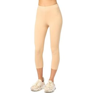 Merry Style Leggings Katoen Vrouwen Comfortabele Zachte Stretch 3/4 Leggings Vrouwen Korte Dagelijks of Thuis Ontspannen Dameskleding MS10-199, NUDE M Merry Style Leggings Katoen Vrouwen Comfortabele Zachte Stretch 3/4 Leggings Vrouwen Korte Dagelijks of Thuis Ontspannen Dameskleding MS10-199, NUDE M