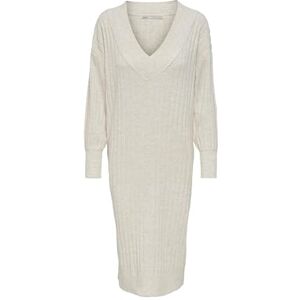 Only Vestido Midi Punto Beige S S Only Vestido Midi Punto Beige S S