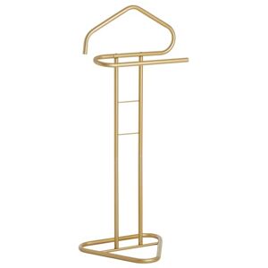 IDIMEX Camilo Praktische nachtkleding voor dames met broekhanger, kledingrek met tashouder, modern goudkleurig gelakt IDIMEX Camilo Praktische nachtkleding voor dames met broekhanger, kledingrek met tashouder, modern goudkleurig gelakt
