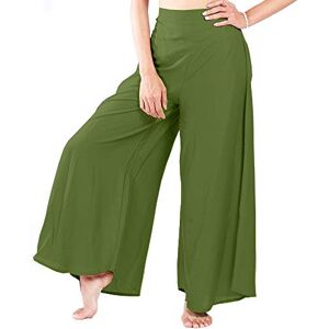 Lofbaz Palazzo Vrijetijdsbroek voor dames, Groen #28 M Lofbaz Palazzo Vrijetijdsbroek voor dames, Groen #28 M