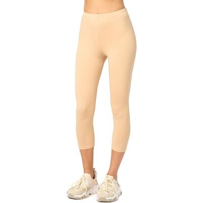 Merry Style Leggings Katoen Vrouwen Comfortabele Zachte Stretch 3/4 Leggings Vrouwen Korte Dagelijks of Thuis Ontspannen Dameskleding MS10-199, NUDE XXL Merry Style Leggings Katoen Vrouwen Comfortabele Zachte Stretch 3/4 Leggings Vrouwen Korte Dagelijks of Thuis Ontspannen Dameskleding MS10-199, NUDE XXL