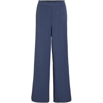 VILA Noos Vivarone Hw Brede damesbroek, Donkerblauw 36 VILA Noos Vivarone Hw Brede damesbroek, Donkerblauw 36