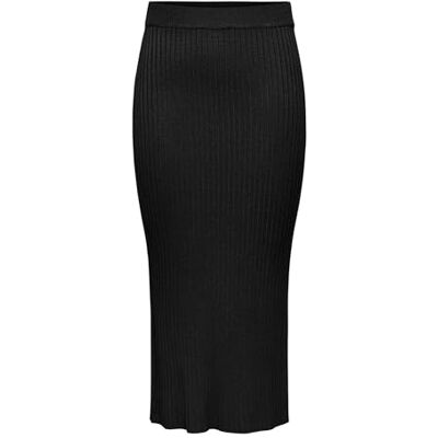 Only Onlmila Lange rok Cc Knt Damesrok, zwart., L L Only Onlmila Lange rok Cc Knt Damesrok, zwart., L L