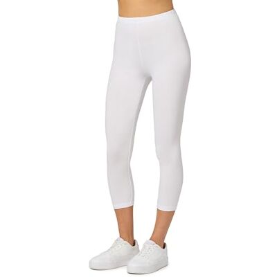 Merry Style Leggings Katoen Vrouwen Comfortabele Zachte Stretch 3/4 Leggings Vrouwen Korte Dagelijks of Thuis Ontspannen Dameskleding MS10-199, Wit. XXL Merry Style Leggings Katoen Vrouwen Comfortabele Zachte Stretch 3/4 Leggings Vrouwen Korte Dagelijks of Thuis Ontspannen Dameskleding MS10-199, Wit. XXL