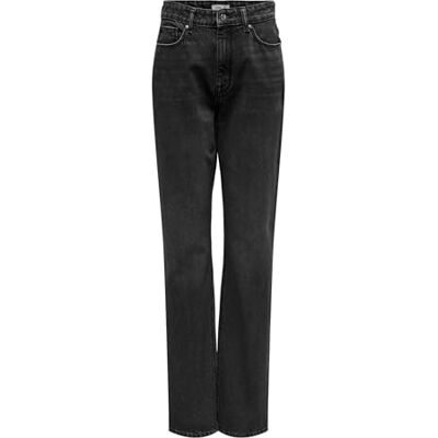 Only Onlbillie Ex Hw Straight Dnm Tai742 Cs damesjeans, Delavé zwart 29W / 30L Only Onlbillie Ex Hw Straight Dnm Tai742 Cs damesjeans, Delavé zwart 29W / 30L
