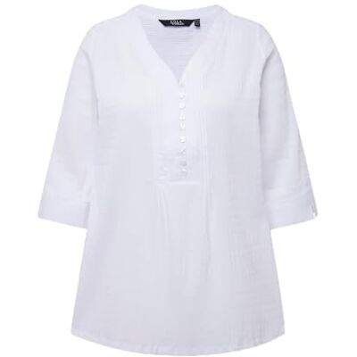 Ulla Popken Tuniek damesblouse, Sneeuwwitje 50-52 Ulla Popken Tuniek damesblouse, Sneeuwwitje 50-52