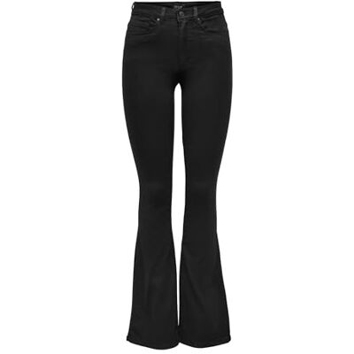 Only Dames jeans Onlroyal High Sweet Flared 600 Noos, zwart (zwart zwart), XS / 30L XS Only Dames jeans Onlroyal High Sweet Flared 600 Noos, zwart (zwart zwart), XS / 30L XS