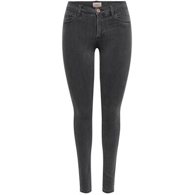 Only Onlrain Life Reg Skinny Dnm Noos Damesjeans, Donkergrijs denim/detail: mas655 S / 34L Only Onlrain Life Reg Skinny Dnm Noos Damesjeans, Donkergrijs denim/detail: mas655 S / 34L