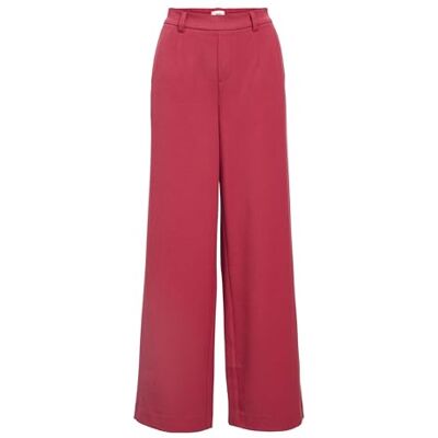 Object Objlisa Wide Pant Noos Objlisa wijde broek voor dames, Karanda rood 44 Object Objlisa Wide Pant Noos Objlisa wijde broek voor dames, Karanda rood 44