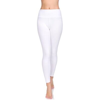 SOFTSAIL Leggings voor dames, katoen, hoge taille, volledige lengte, buikcontrole, rekbaar, elastisch inzetstuk, damesbroek, gym, fitness, yoga, afslankeffect, grote maten, maat LWP, Wit. 54 SOFTSAIL Leggings voor dames, katoen, hoge taille, volledige lengte, buikcontrole, rekbaar, elastisch inzetstuk, damesbroek, gym, fitness, yoga, afslankeffect, grote maten, maat LWP, Wit. 54