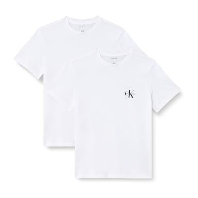 Calvin Klein A- Logo Cn 2 Pack Tee Lv047c905g T-shirts voor dames, Briljant wit, XXS XXS Calvin Klein A- Logo Cn 2 Pack Tee Lv047c905g T-shirts voor dames, Briljant wit, XXS XXS