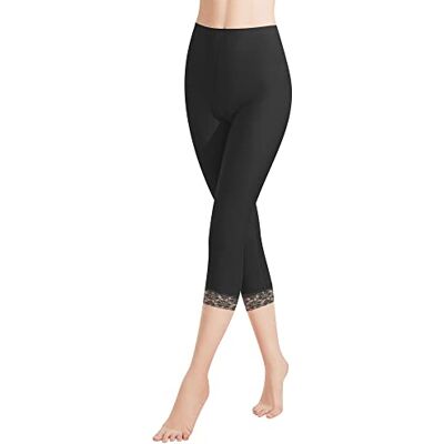 Libella 4166 Dameslegging, 3/4-broek met kant, katoen, capribroek met hoge taille, kleurrijk, slim fitnessbroek, meerkleurig M Libella 4166 Dameslegging, 3/4-broek met kant, katoen, capribroek met hoge taille, kleurrijk, slim fitnessbroek, meerkleurig M