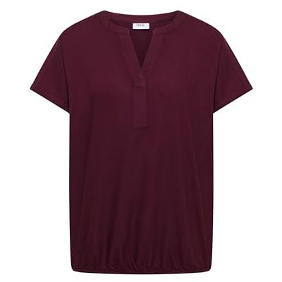 Cecil 3412890 Damesblouse met korte mouwen en split kraag (1 stuk), Sweet Grape Red M Cecil 3412890 Damesblouse met korte mouwen en split kraag (1 stuk), Sweet Grape Red M
