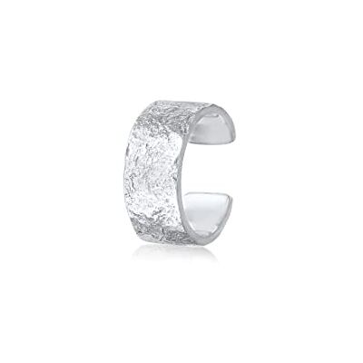 Elli Damen Earcuff Breit Gehämmert in 925 Sterling Silber Elli Damen Earcuff Breit Gehämmert in 925 Sterling Silber