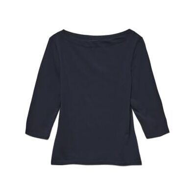 Vero Moda VMPANDA Stretch T-shirt voor dames, 3/4 mouwen, bootkraag, regular fit, lange mouwen, marineblauw blazer XS Vero Moda VMPANDA Stretch T-shirt voor dames, 3/4 mouwen, bootkraag, regular fit, lange mouwen, marineblauw blazer XS