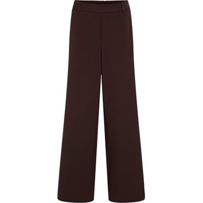 VILA Noos Vivarone Hw Brede damesbroek, Chocolade 44 VILA Noos Vivarone Hw Brede damesbroek, Chocolade 44