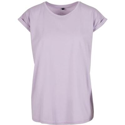 Build Your Brand By021-Dames Extended Shoulder Tee Dames T-shirt met blote schouders (1 stuk), Lila., M M Build Your Brand By021-Dames Extended Shoulder Tee Dames T-shirt met blote schouders (1 stuk), Lila., M M