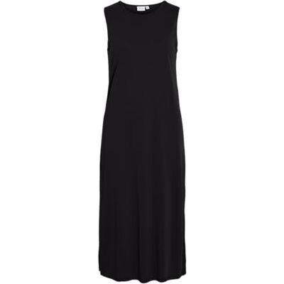 VILA Vimodala O-hals S/L Midi Dress Noos Vimodala Noos Midi-jurk met ronde hals S/L dames (1 stuk), zwart., XXL XXL VILA Vimodala O-hals S/L Midi Dress Noos Vimodala Noos Midi-jurk met ronde hals S/L dames (1 stuk), zwart., XXL XXL