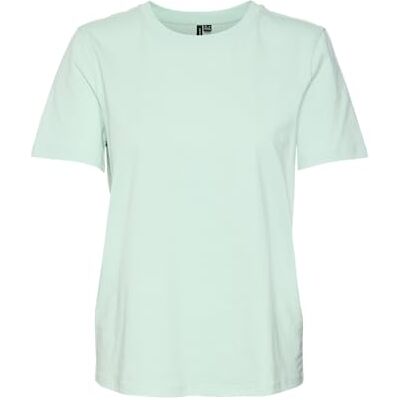 Vero Moda Basic T-shirt voor dames Ronde hals Korte mouwen Normale pasvorm, Birds Egg Green, M M Vero Moda Basic T-shirt voor dames Ronde hals Korte mouwen Normale pasvorm, Birds Egg Green, M M