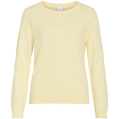 VILA Viril O-hals L/S gebreide top Noos gebreide damestrui, Pastel geel, XS XS VILA Viril O-hals L/S gebreide top Noos gebreide damestrui, Pastel geel, XS XS