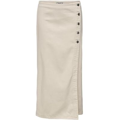 Only Onlsilla Hw PNT lange split rok, ecru, L L Only Onlsilla Hw PNT lange split rok, ecru, L L