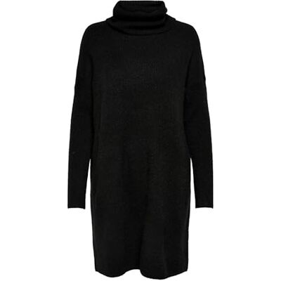 Only Onljana L/S Cowlnck Dress Wool Knt Noos Lange damesjurk (1 stuks), zwart. XS Only Onljana L/S Cowlnck Dress Wool Knt Noos Lange damesjurk (1 stuks), zwart. XS
