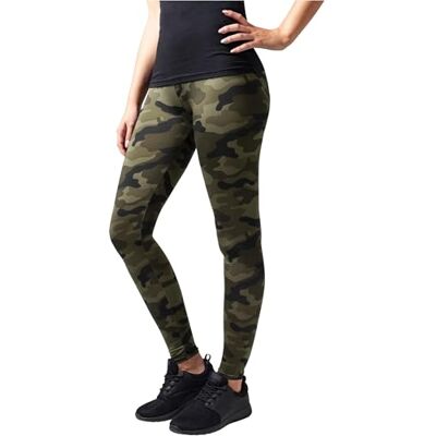 Urban Classics dames Comfortabele sportbroek, rekbare trainingsbroek met militaire print, regular skinny fit Camouflage Leggings, camouflage-motief (Wood Camo), XL XL Urban Classics dames Comfortabele sportbroek, rekbare trainingsbroek met militaire print, regular skinny fit Camouflage Leggings, camouflage-motief (Wood Camo), XL XL