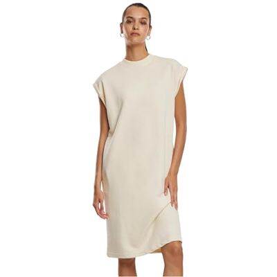 Urban Classics Lichte badstof jurk voor dames, damesjurk, Wit zand XL Urban Classics Lichte badstof jurk voor dames, damesjurk, Wit zand XL