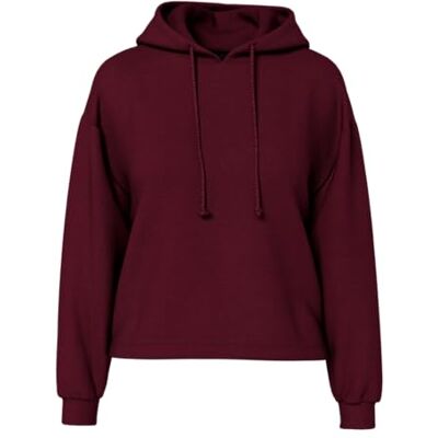 PIECES PCCHILLI LS Hoodie Noos BC Sweatshirt met capuchon voor dames, Tawny Port, XS XS PIECES PCCHILLI LS Hoodie Noos BC Sweatshirt met capuchon voor dames, Tawny Port, XS XS