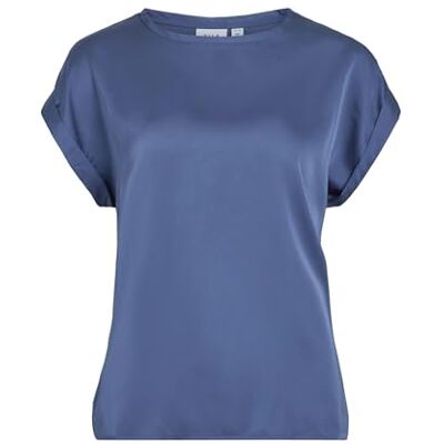 VILA Viellette S/S Satin Top Noos Damesblouse met korte mouwen (1 stuk) 40 VILA Viellette S/S Satin Top Noos Damesblouse met korte mouwen (1 stuk) 40