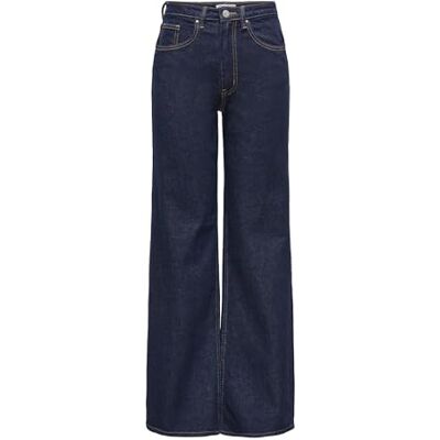 Only Onljuicy Hw Wide Rinse Dnm Mas763 Noos Damesjeans (1 stuk), Donkerblauw denim Taille 28 / lengte 32 Only Onljuicy Hw Wide Rinse Dnm Mas763 Noos Damesjeans (1 stuk), Donkerblauw denim Taille 28 / lengte 32