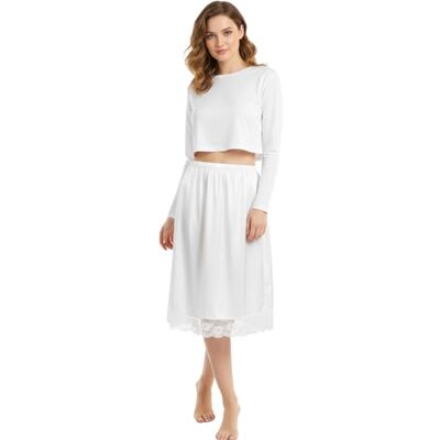 Trifolium Petticoat ondergoed dames onzichtbaar koel en comfortabel ondergoed rok lengte 74 cm (29 inch) goud 99 cm (39 inch), Wit 74 cm lang 40-42 Trifolium Petticoat ondergoed dames onzichtbaar koel en comfortabel ondergoed rok lengte 74 cm (29 inch) goud 99 cm (39 inch), Wit 74 cm lang 40-42