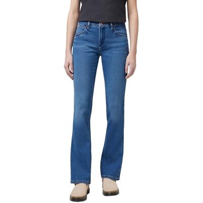 Wrangler Damesjeans, bootcut, camelia, 31W/32L Taille 31 / lengte 32 Wrangler Damesjeans, bootcut, camelia, 31W/32L Taille 31 / lengte 32