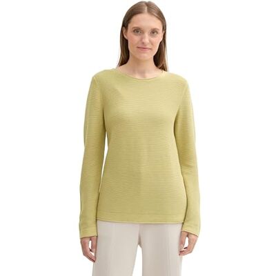 TOM TAILOR Dames basic gebreide coltrui, 35886 Green Spark Melange, XL XL TOM TAILOR Dames basic gebreide coltrui, 35886 Green Spark Melange, XL XL