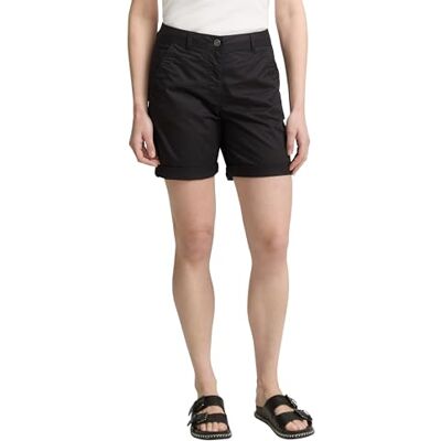 TOM TAILOR 14482 Chino Bermuda voor dames, diepzwart, 34 34 TOM TAILOR 14482 Chino Bermuda voor dames, diepzwart, 34 34
