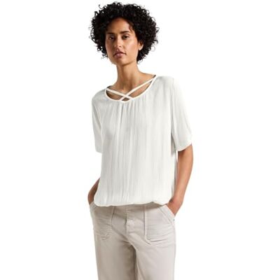 Street One A345730 Damesblouse met lint details (1 stuk), gebroken wit 38 Street One A345730 Damesblouse met lint details (1 stuk), gebroken wit 38
