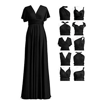 72styles Infinity bruidsmeisjesjurk voor dames, converteerbare jurk, lang, grote maat, multifunctionele jurk, avond, bruiloft, zwart., Eén maat Eén maat 72styles Infinity bruidsmeisjesjurk voor dames, converteerbare jurk, lang, grote maat, multifunctionele jurk, avond, bruiloft, zwart., Eén maat Eén maat
