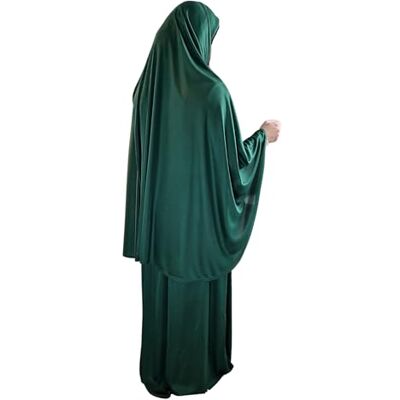 Yaqeen Tweedelige gebedsset (sjaal + rok) één maat om aan te trekken, van rekbaar lycra, ideaal voor dagelijks gebruik, thuis, werk, reizen, hajj, umrah, moskee, madrassa, ramadan/eid/cadeau, Groen M Yaqeen Tweedelige gebedsset (sjaal + rok) één maat om aan te trekken, van rekbaar lycra, ideaal voor dagelijks gebruik, thuis, werk, reizen, hajj, umrah, moskee, madrassa, ramadan/eid/cadeau, Groen M