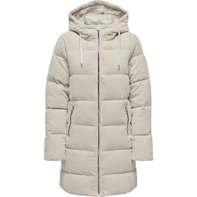 Only ONLDOLLY LONG CORDUROY PUFFER OTW gewatteerde damesjas, Lichtgrijs Only ONLDOLLY LONG CORDUROY PUFFER OTW gewatteerde damesjas, Lichtgrijs