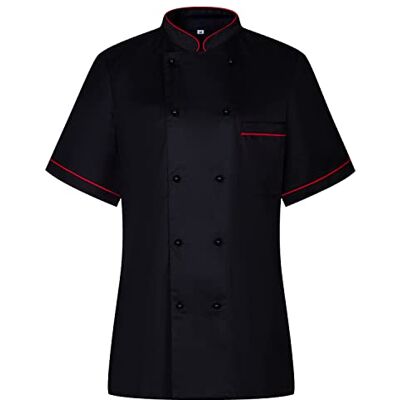 MISEMIYA Chaqueta Cocinero Mujer Mz-849b MZ-849B koksjas voor dames (1 stuk), zwart., XXL XXL MISEMIYA Chaqueta Cocinero Mujer Mz-849b MZ-849B koksjas voor dames (1 stuk), zwart., XXL XXL