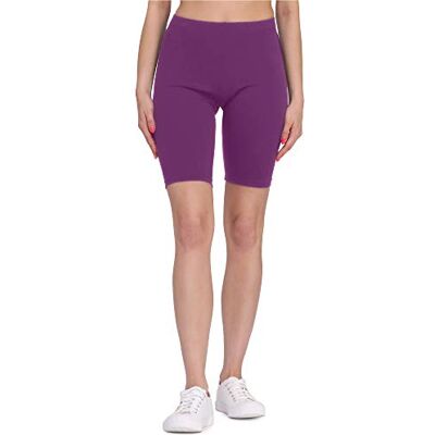 Bellivalini Korte viscose leggings voor dames BLV50-149, Paars. XL Bellivalini Korte viscose leggings voor dames BLV50-149, Paars. XL