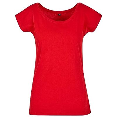 Build Your Brand Dames T-shirt met brede hals, dames T-shirt (1 stuk) XL Build Your Brand Dames T-shirt met brede hals, dames T-shirt (1 stuk) XL