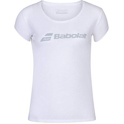 Babolat Exercise Tee W T-shirt voor dames, Wit/Wit Babolat Exercise Tee W T-shirt voor dames, Wit/Wit