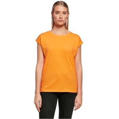Build Your Brand Dames Extended Shoulder Tee T-shirt voor dames (1 stuk), Oranje Paradise L Build Your Brand Dames Extended Shoulder Tee T-shirt voor dames (1 stuk), Oranje Paradise L