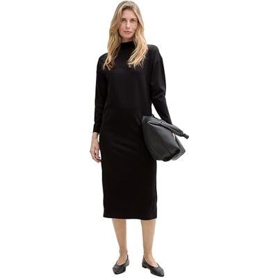 TOM TAILOR 1047241 damesjurk, 14482 Deep Black, 36 36 TOM TAILOR 1047241 damesjurk, 14482 Deep Black, 36 36