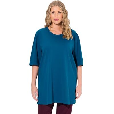 Ulla Popken Dames T-shirt grote maten grote maat ronde hals casual halflange mouwen blauw-groen 56-58 56-58 Ulla Popken Dames T-shirt grote maten grote maat ronde hals casual halflange mouwen blauw-groen 56-58 56-58