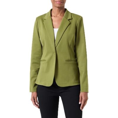 Ichi Ihkate BL Casual zakelijke blazer voor dames, Groen, L L Ichi Ihkate BL Casual zakelijke blazer voor dames, Groen, L L