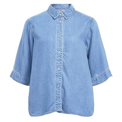 Object Objframe 2/4 Re Denim Top Noos, lichtblauw, XS XS Object Objframe 2/4 Re Denim Top Noos, lichtblauw, XS XS