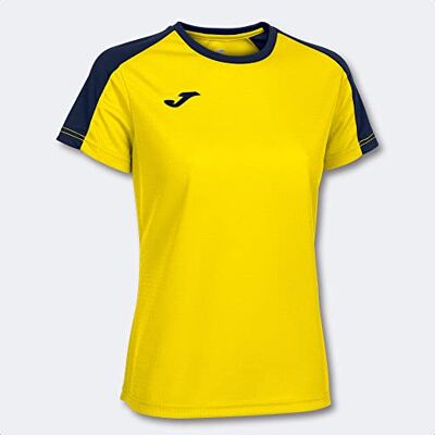 Joma Eco Championship T-shirt met korte mouwen voor dames, geel, marineblauw Joma Eco Championship T-shirt met korte mouwen voor dames, geel, marineblauw